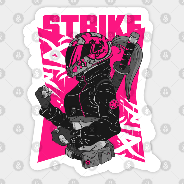 Motorcycle Anime Sticker Motorcycle for Life